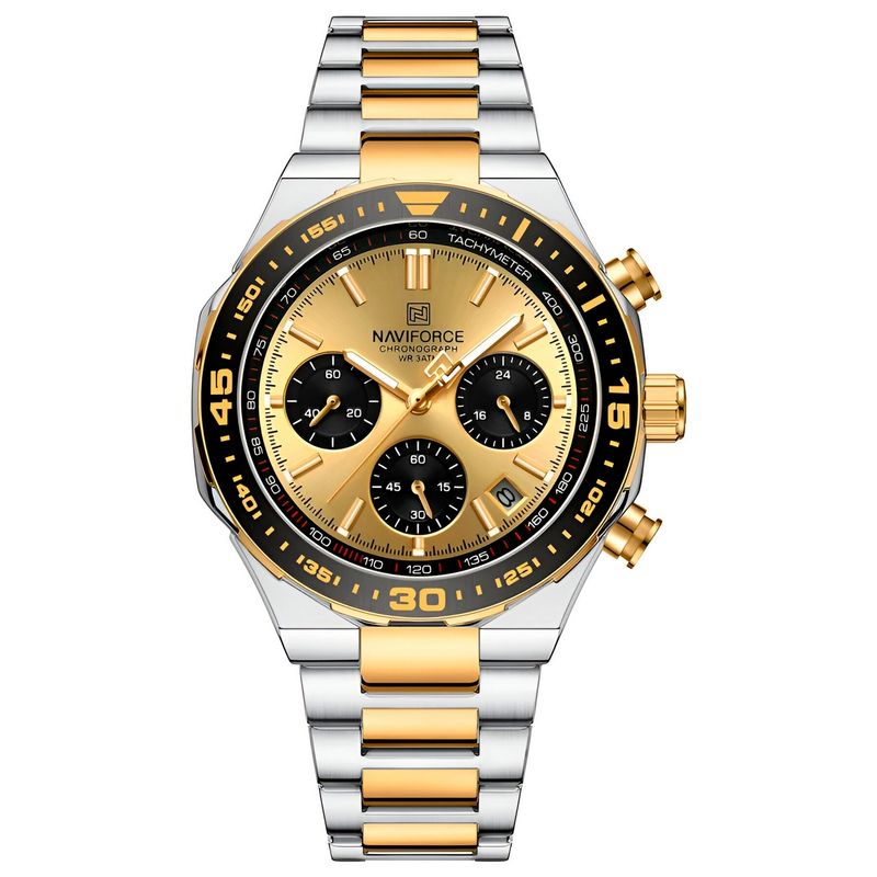 NAVIFORCE - Reloj Naviforce Casual Nf8049 Crono Hombre Acero+ Estuche