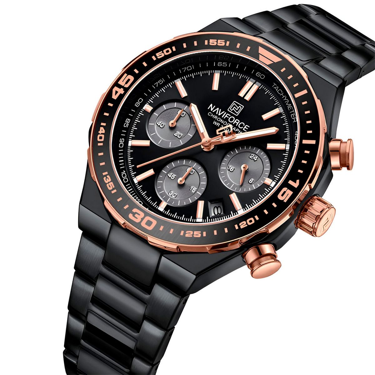 NAVIFORCE - Reloj Naviforce Casual Nf8049 Crono Hombre Acero+ Estuche