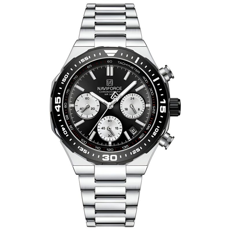 NAVIFORCE - Reloj Naviforce Casual Nf8049 Crono Hombre Acero+ Estuche