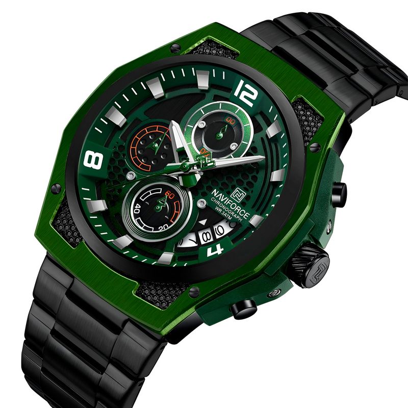 NAVIFORCE - Reloj Naviforce Casual Nf8051s Crono Hombre Acero+ Estuche