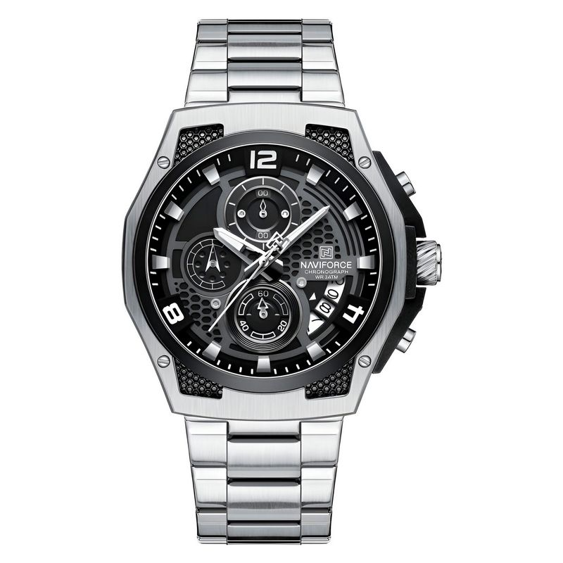 NAVIFORCE - Reloj Naviforce Casual Nf8051s Crono Hombre Acero+ Estuche