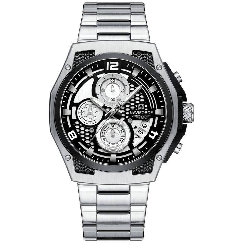 NAVIFORCE - Reloj Naviforce Casual Nf8051s Crono Hombre Acero+ Estuche