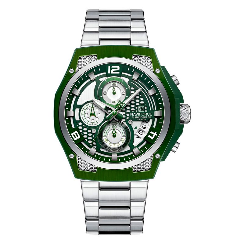NAVIFORCE - Reloj Naviforce Casual Nf8051s Crono Hombre Acero+ Estuche
