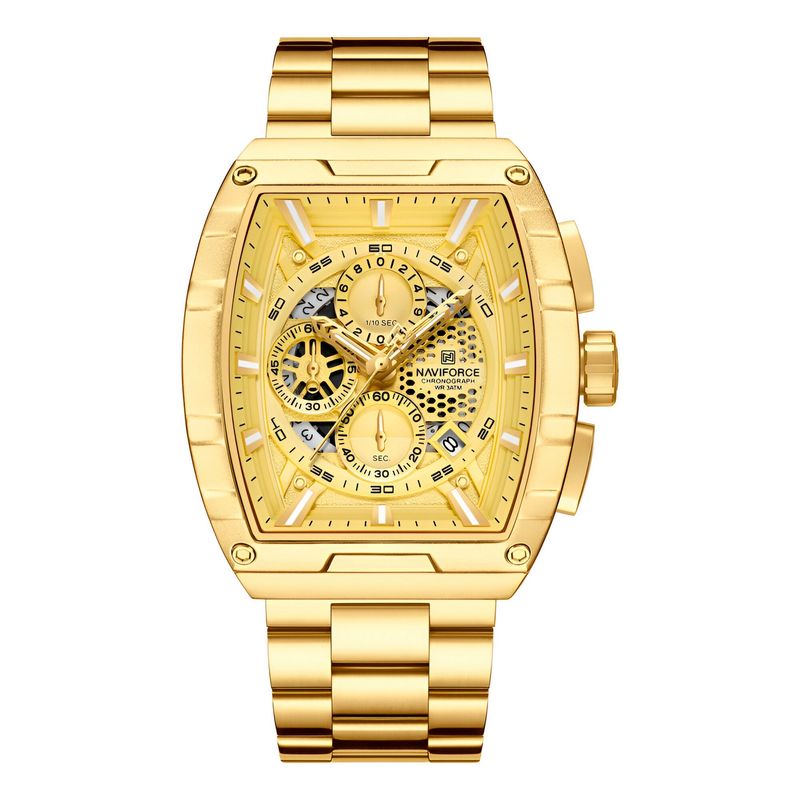 NAVIFORCE - Reloj Naviforce Casual Nf8066 Crono Hombre Acero+ Estuche
