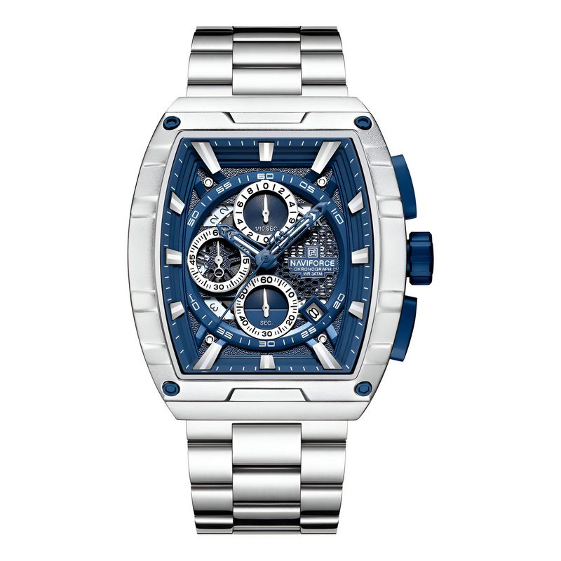 NAVIFORCE - Reloj Naviforce Casual Nf8066 Crono Hombre Acero+ Estuche