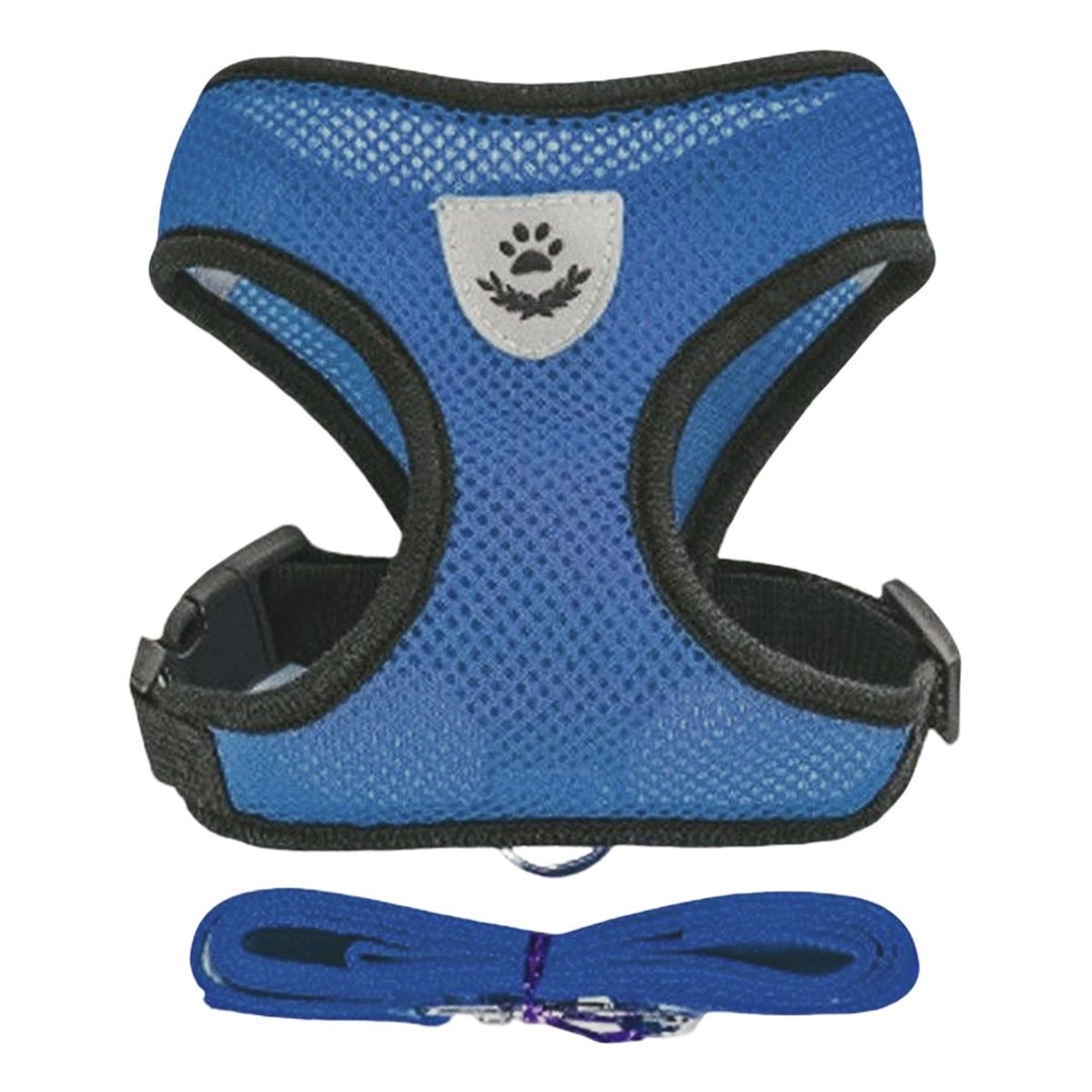 GENERICO - Arnes Pechera Chaleco Para Perro Y Gato  Raza Pequeña Azul M
