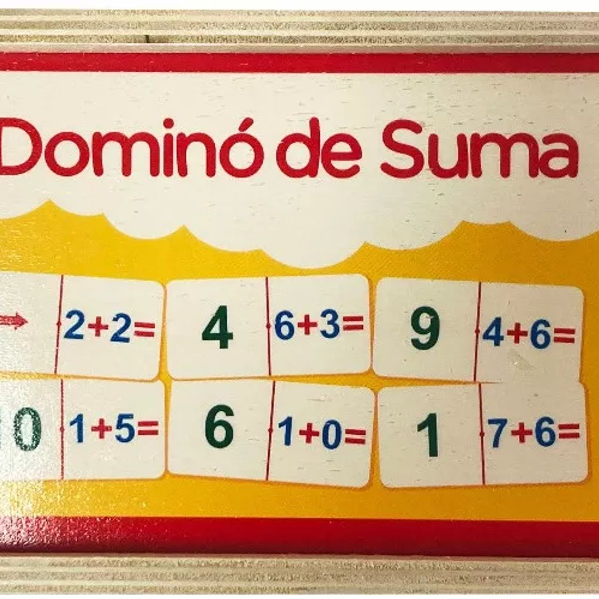 GENERICO - Juego Dominó Sumas En Madera Educativo
