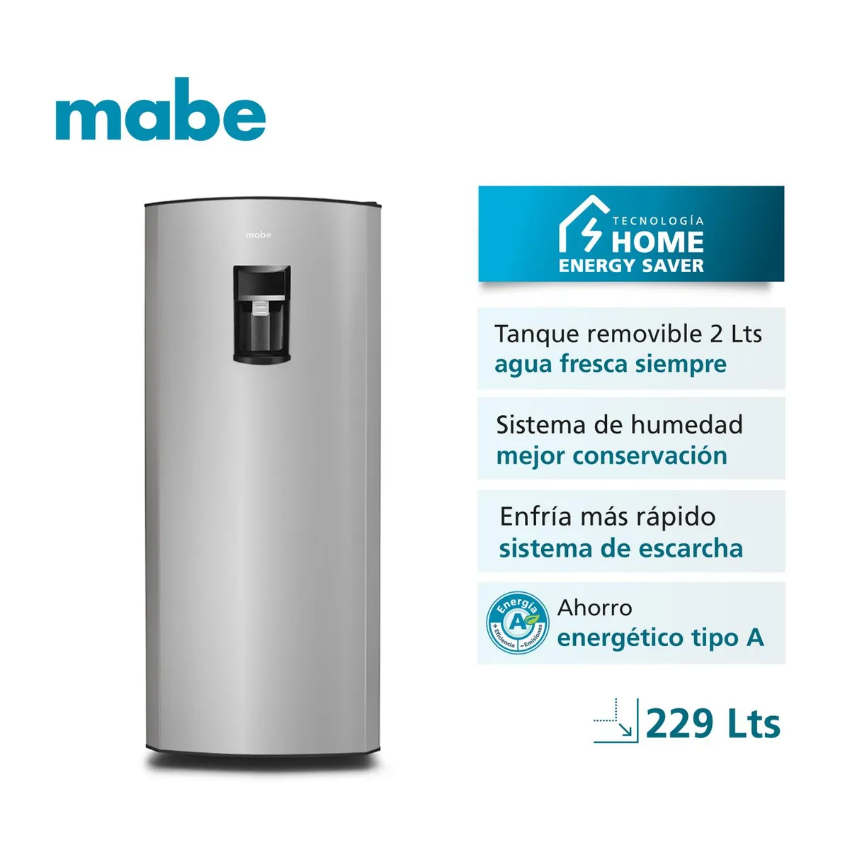 MABE - Nevera Convencional 235L Brutos Inox Mabe RMU235NACU