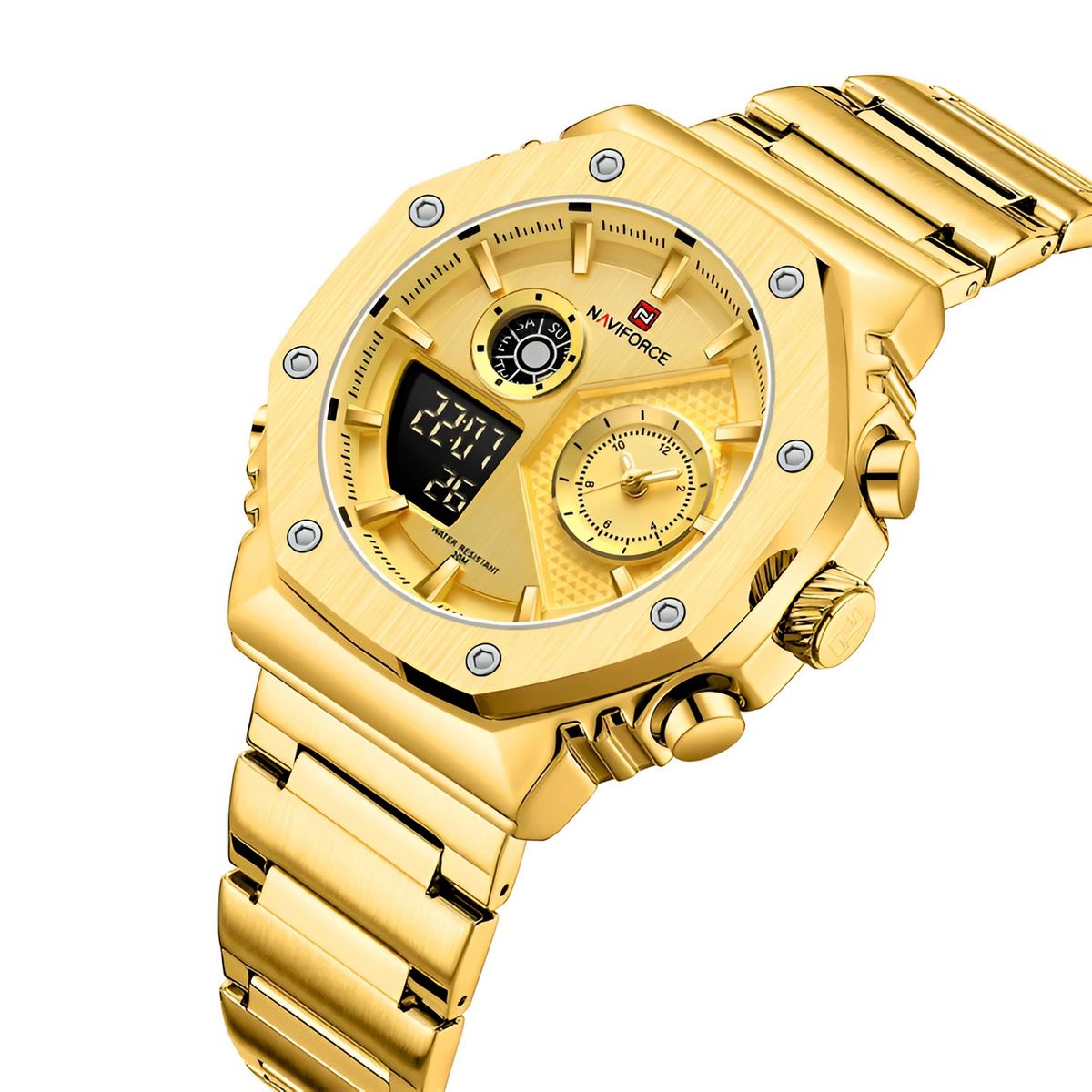 NAVIFORCE - Reloj Naviforce Casual Nf9216s Digital Hombre Acero+ Estuche