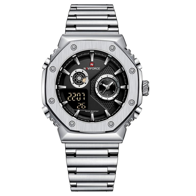 NAVIFORCE - Reloj Naviforce Casual Nf9216s Digital Hombre Acero+ Estuche
