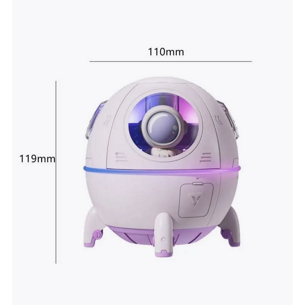 GENERICO - Humidificador Difusor De Aromas Led Nave Espacial Astronauta