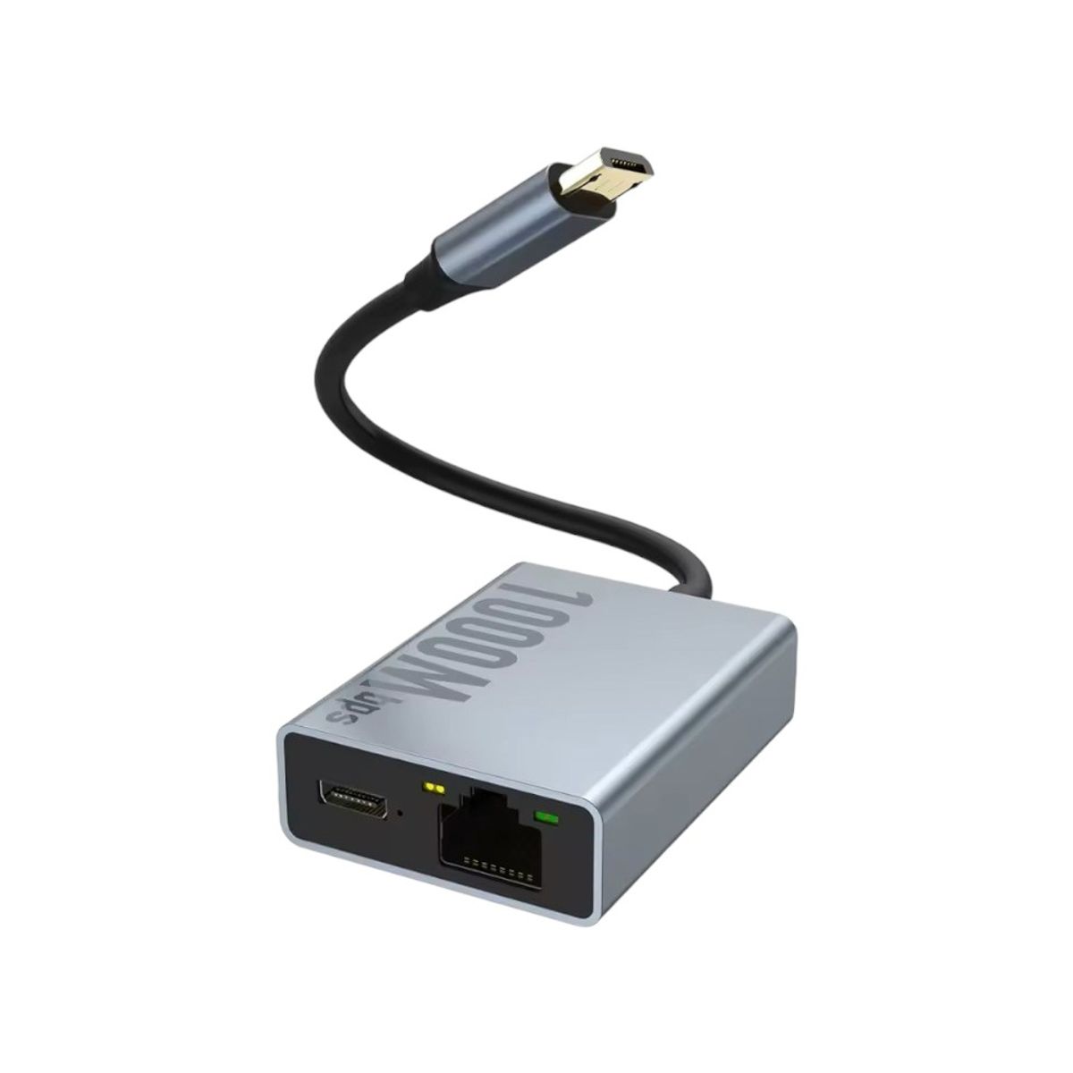 GENERICO - Adaptador De Red Micro Usb A Rj45 De 1000mbps Carga Pd 60w