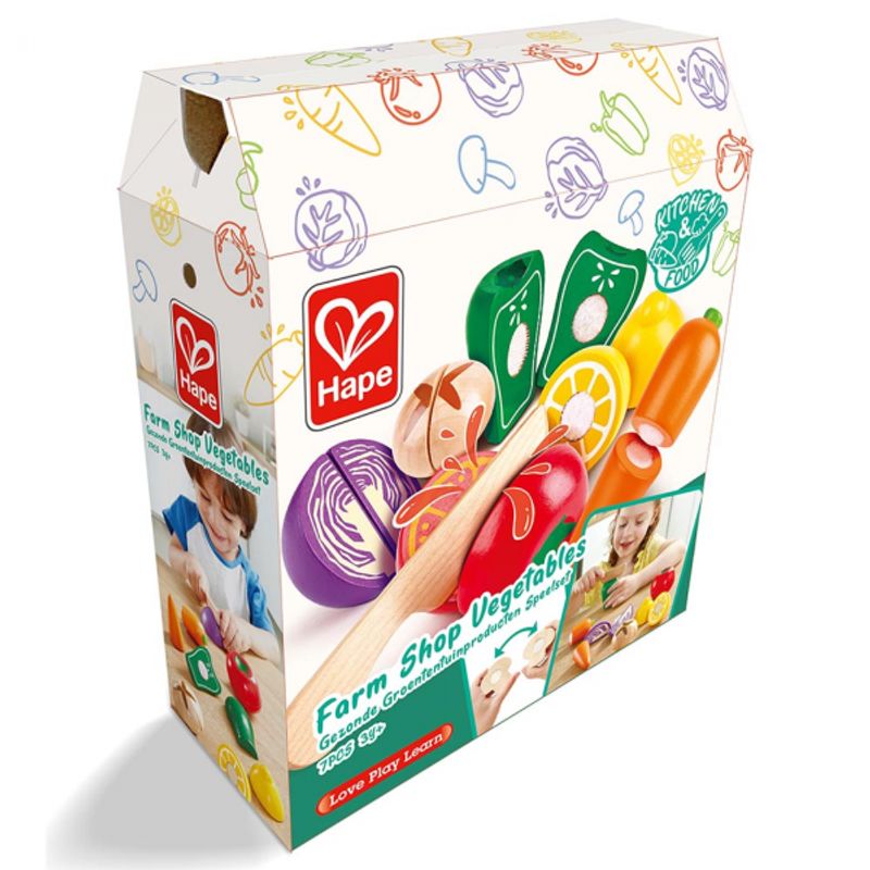 HAPE TOYS - SET DE VERDURAS DE GRANJA DE JUGUETE PARA NIÑOS