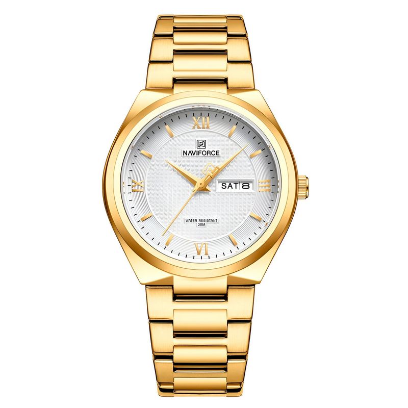 NAVIFORCE - Reloj Naviforce Casual Nf8030 Crono Hombre Acero+ Estuche