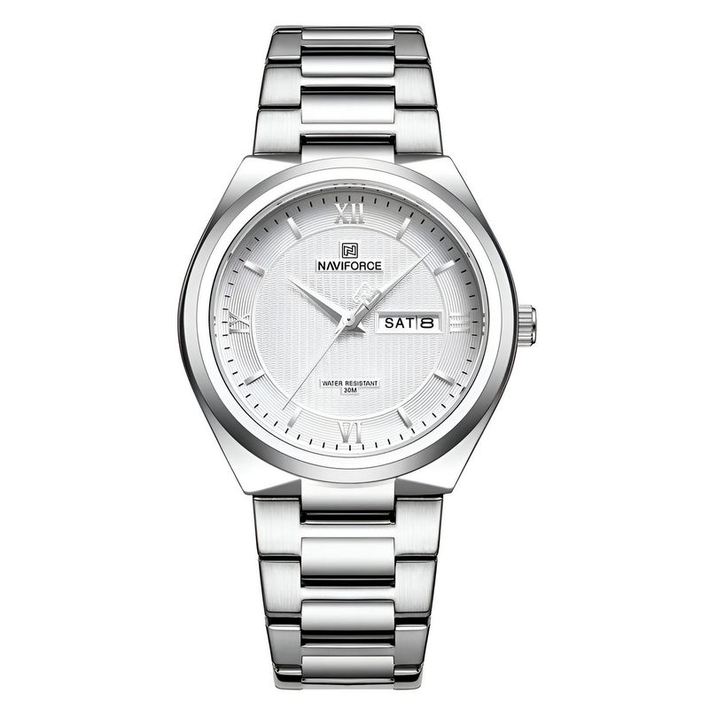 NAVIFORCE - Reloj Naviforce Casual Nf8030 Crono Hombre Acero+ Estuche