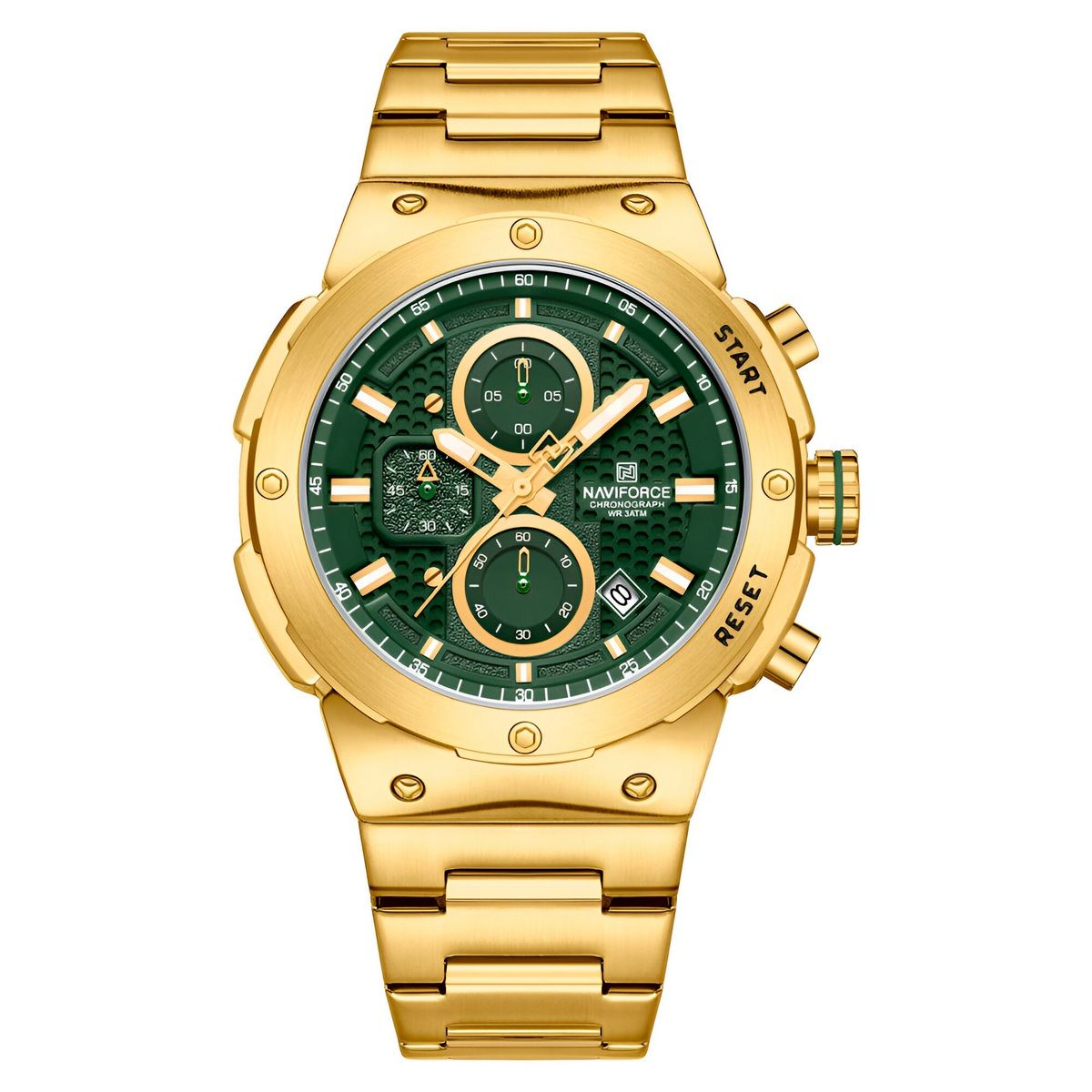 NAVIFORCE - Reloj Naviforce Casual Nf8072 Crono Hombre Acero+ Estuche