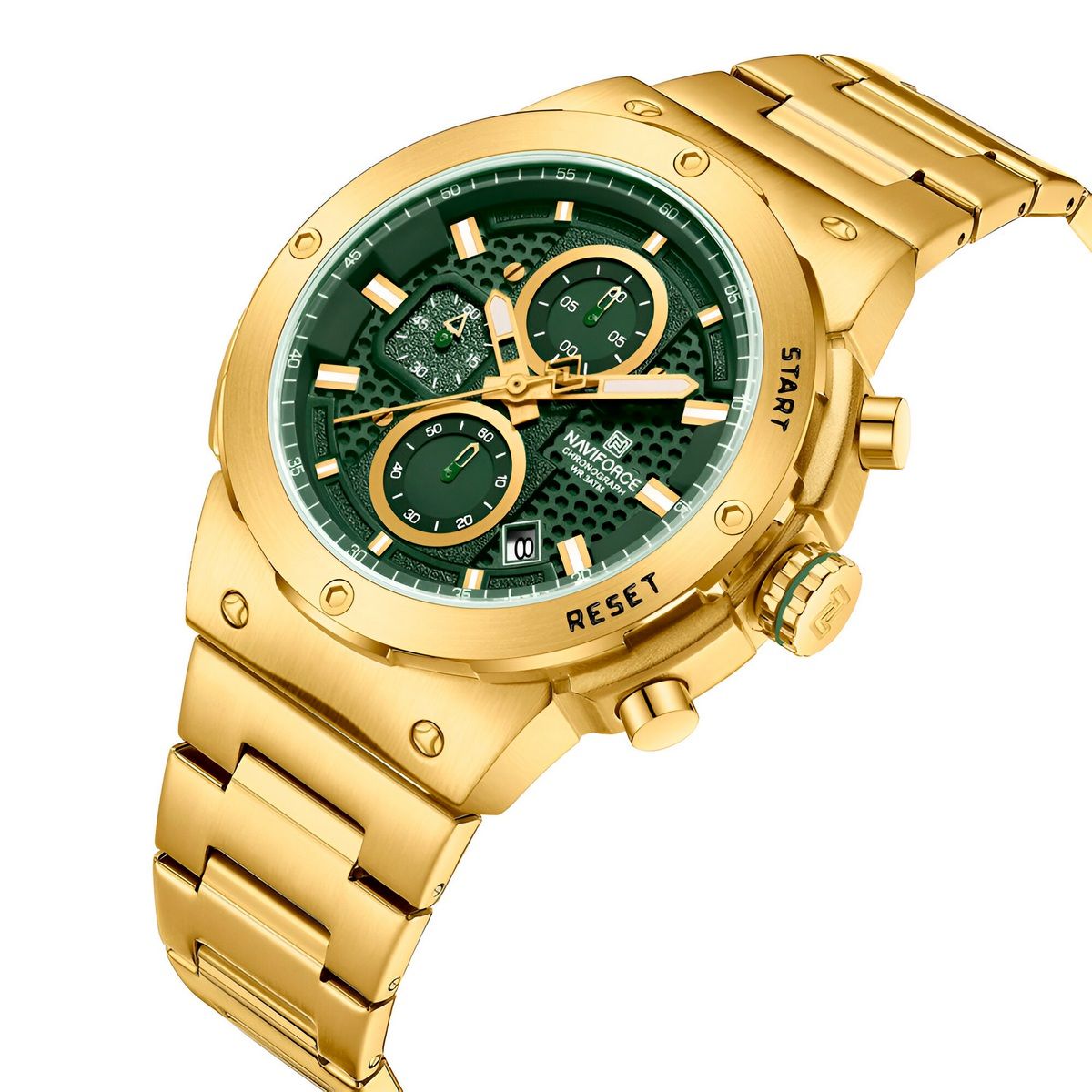 NAVIFORCE - Reloj Naviforce Casual Nf8072 Crono Hombre Acero+ Estuche