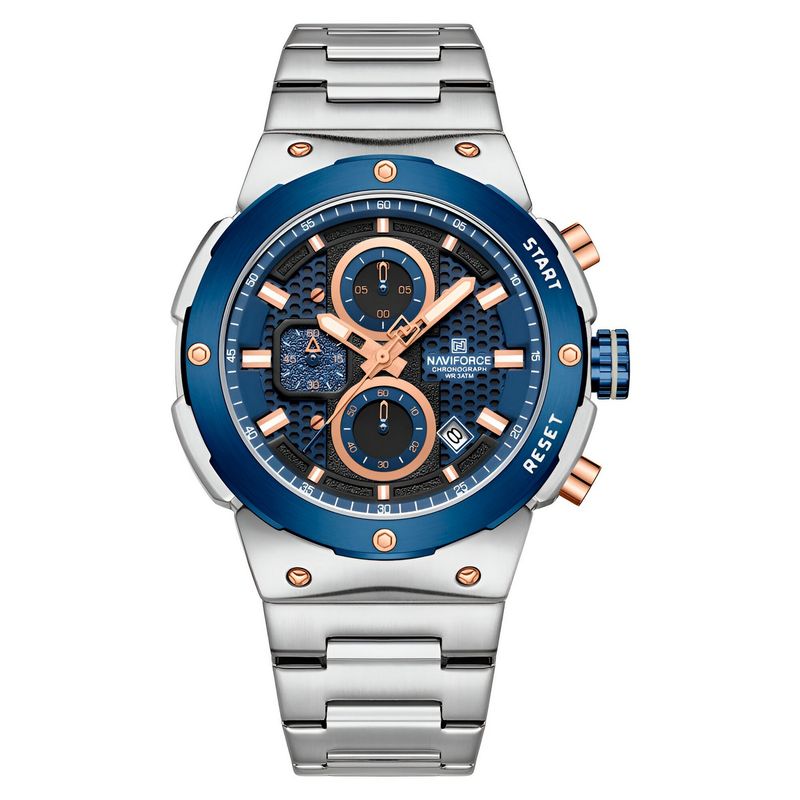 NAVIFORCE - Reloj Naviforce Casual Nf8072 Crono Hombre Acero+ Estuche