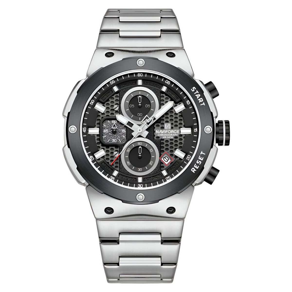 NAVIFORCE - Reloj Naviforce Casual Nf8072 Crono Hombre Acero+ Estuche