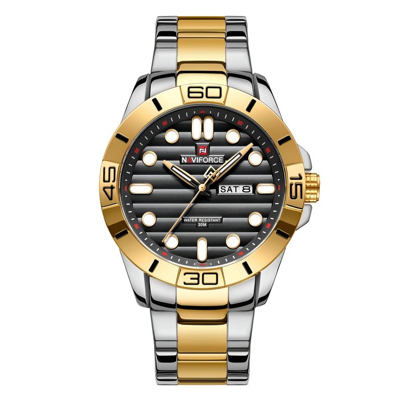 NAVIFORCE - Reloj Naviforce Casual Nf9198 Crono Hombre Acero+ Estuche