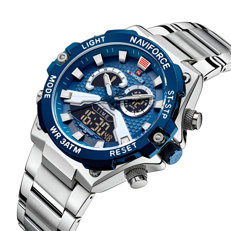NAVIFORCE - Reloj Naviforce Casual Nf9207 Crono Hombre Acero+ Estuche
