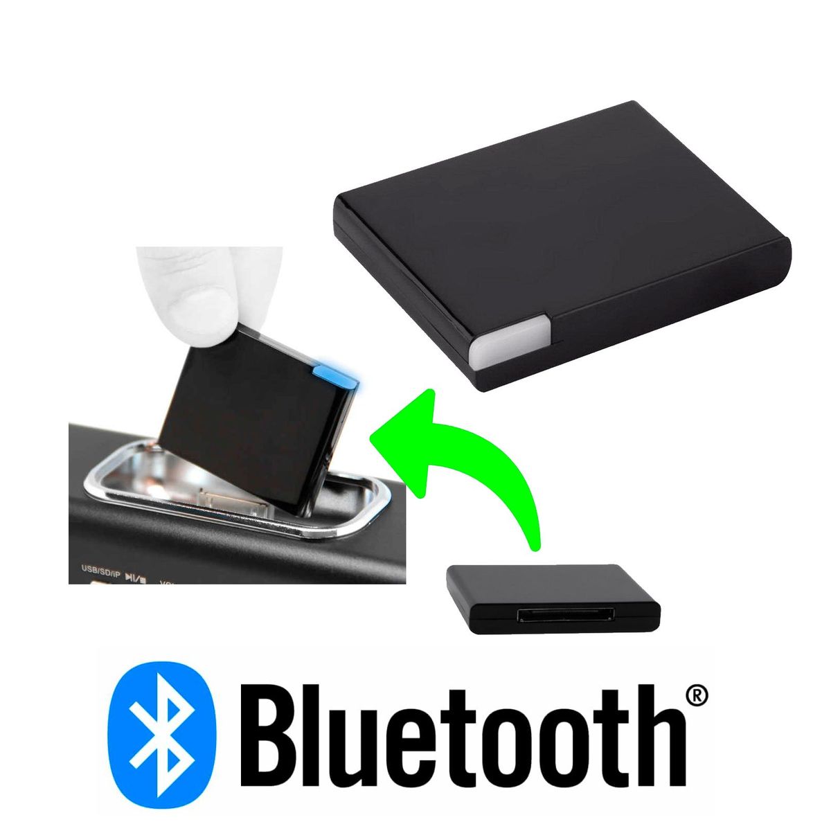 GENERICO - Adaptador Receptor Bluetooth Para Dispositivos 30 Pines Bose