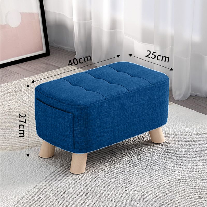 DISEÑOS RAMONA'S - Puff Posa Pie Con Bolsillo Azul Rey