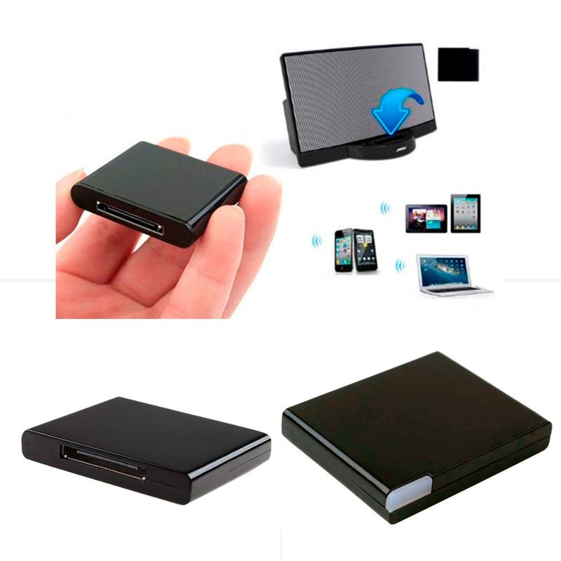 GENERICO - Adaptador Audio 30 Pines Bluetooth para Bose Sounddock Series II