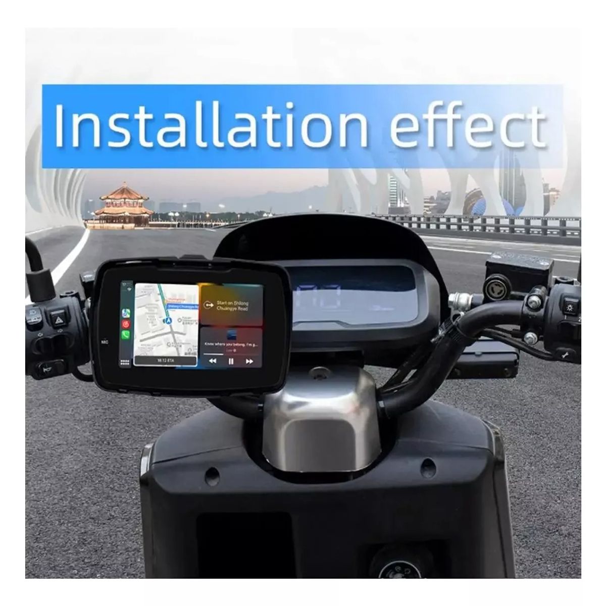 GENERICO - Navegador Para Moto Pantalla Táctil Android Apple Play Gps