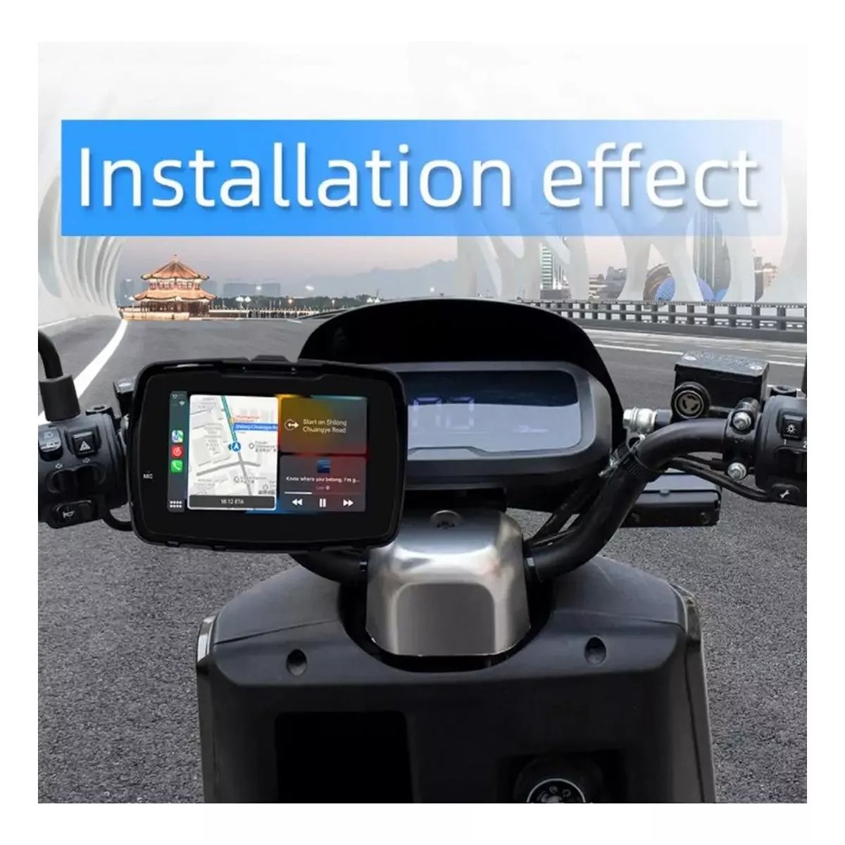 GENERICO - Navegador Para Moto Pantalla Táctil Android Apple Play Gps