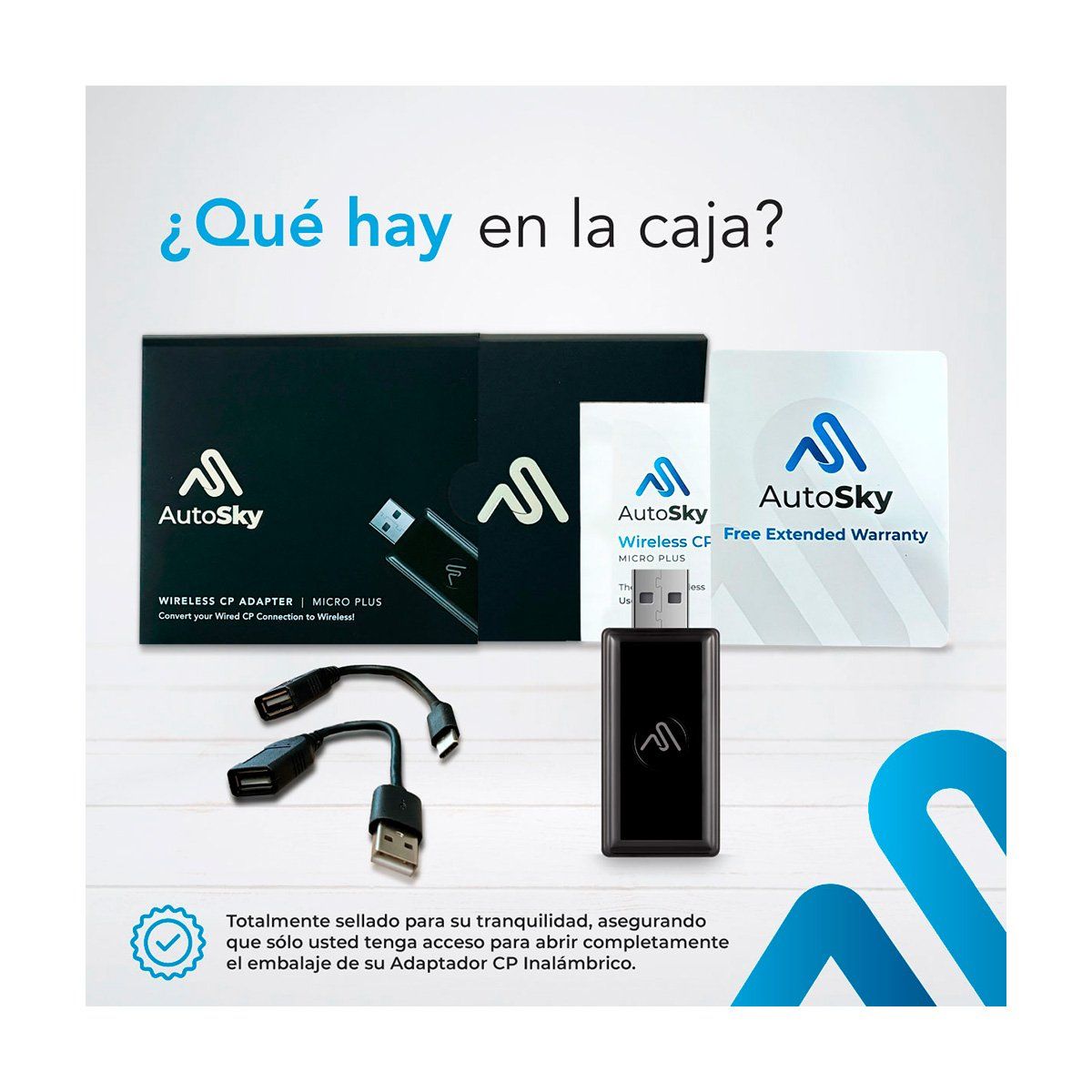 AUTOSKY - Adaptador Inalámbrico Car Play Apple Auto Converter AutoSky