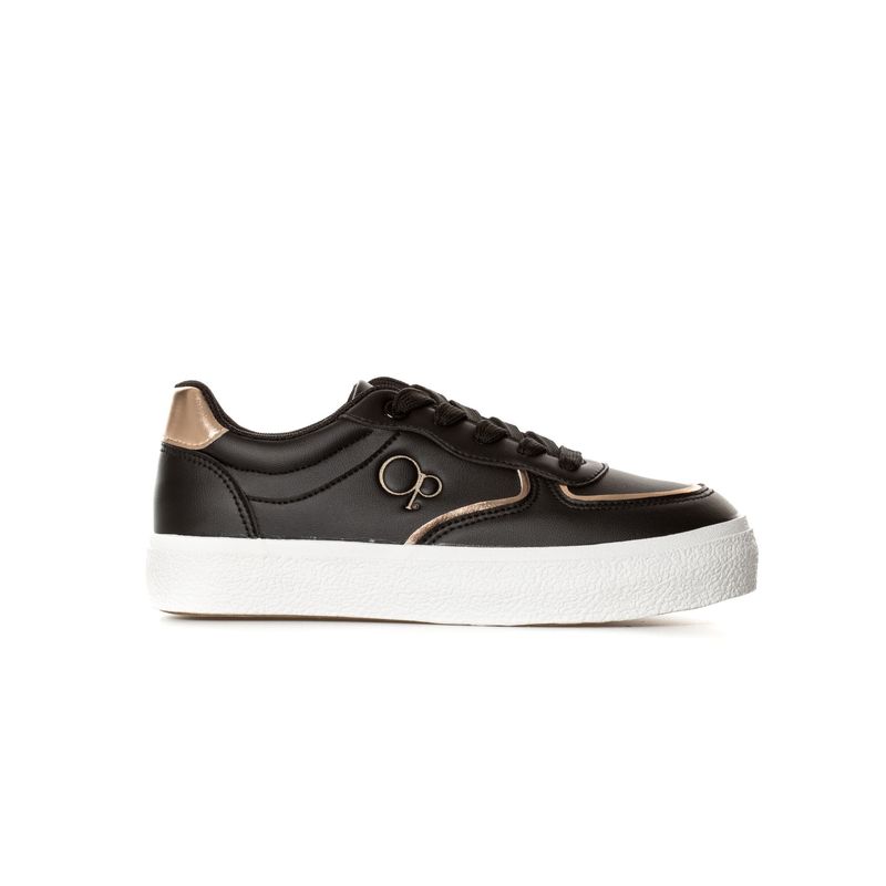 OCEAN PACIFIC - Tenis Ocean Pacific Veruna Para Mujer Color Negro y Dorado