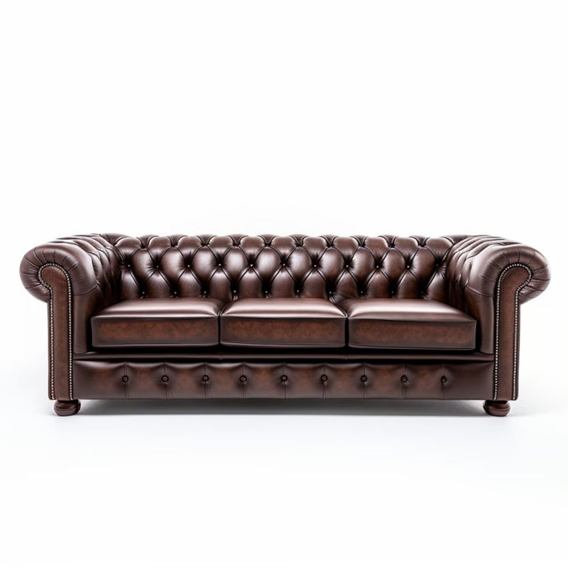 GENERICO - Sofa Chester Harry  3 Puestos 200cm 2 Metros  Café.