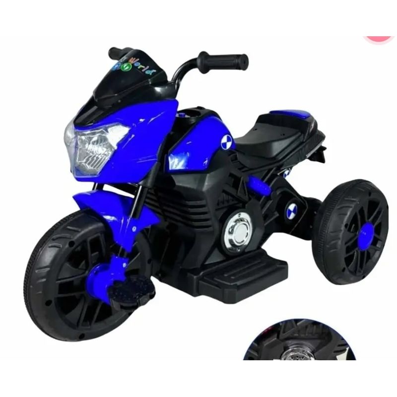 GENERICO - Moto recargable montable electrico triciclo juguete niña azul