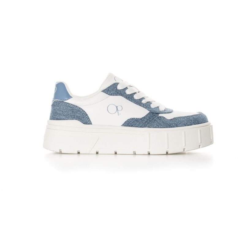 OCEAN PACIFIC - Tenis Ocean Pacific Lengy Para Mujer Color Blanco y Azul