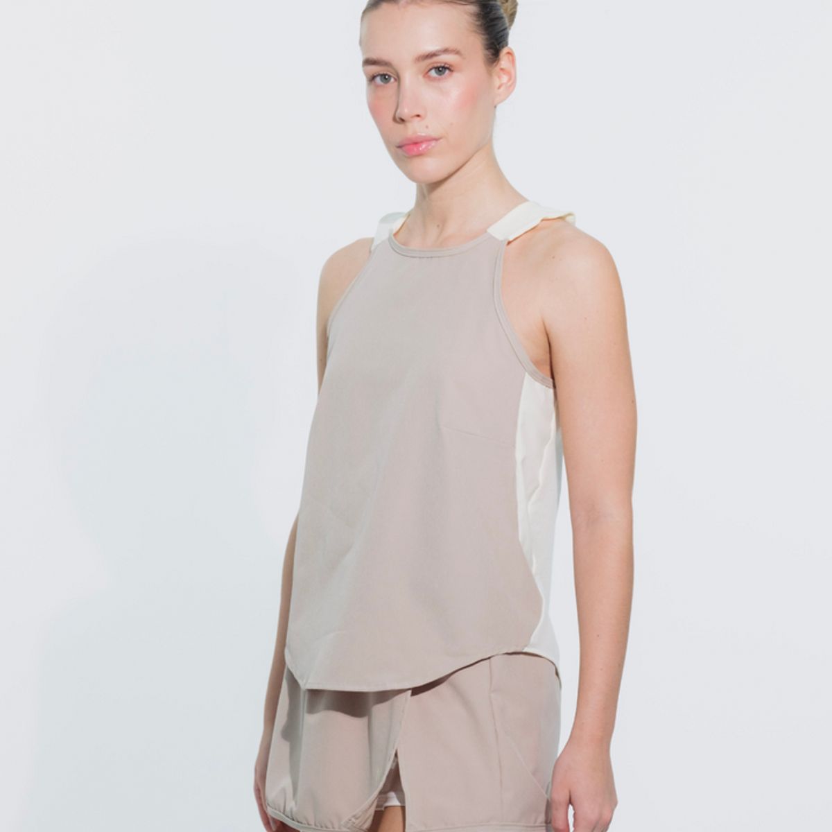 NO RULES - CAMISETA ESQUELETO DOUBLE SHIRT BEIGE.