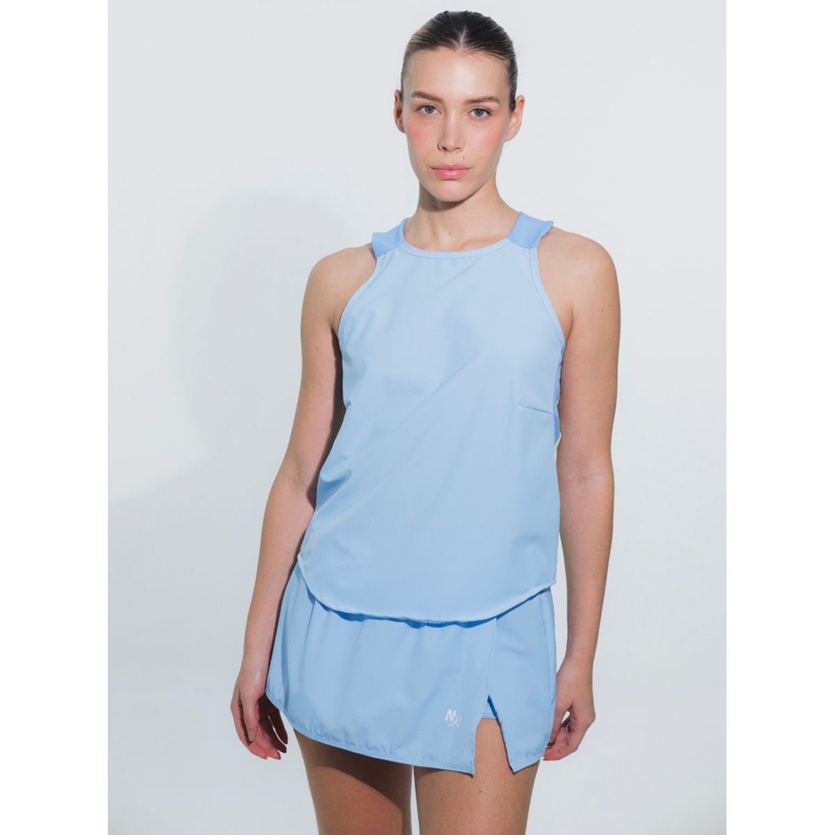 NO RULES - CAMISETA ESQUELETO DOUBLE SHIRT AZUL.