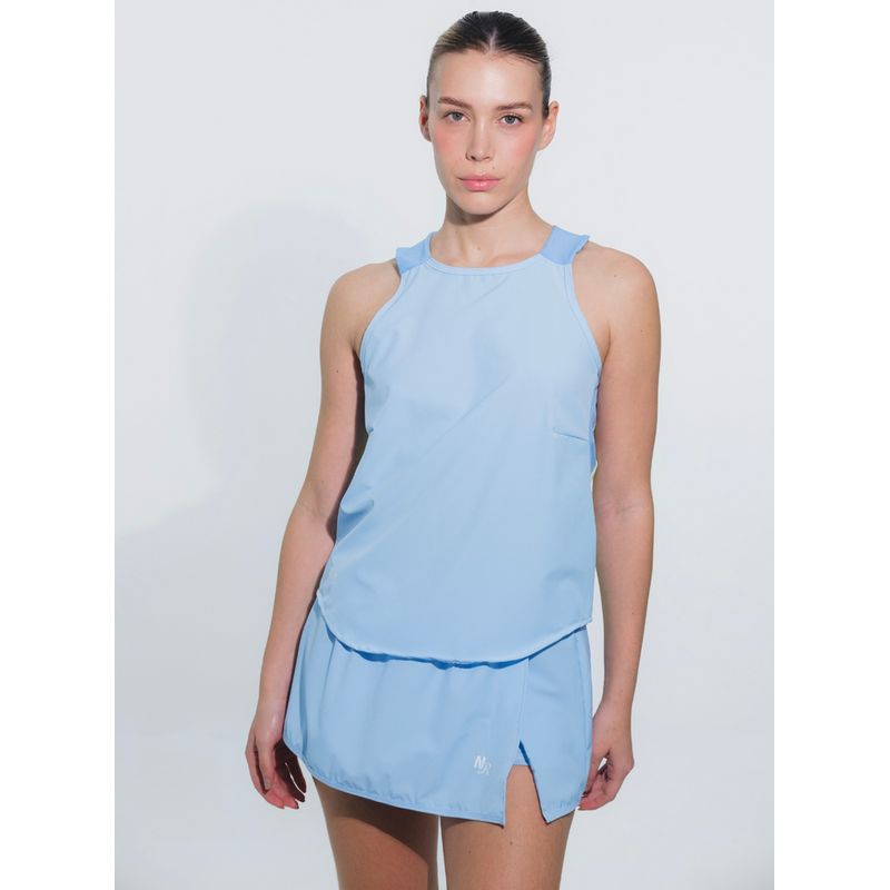 NO RULES - CAMISETA ESQUELETO DOUBLE SHIRT AZUL.