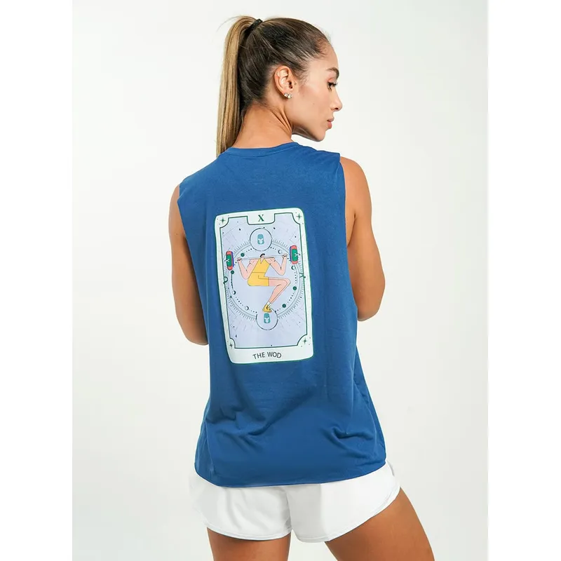 NO RULES - CAMISETA ESQUELETO DEPORTIVA SIN COSTURAS AZUL.