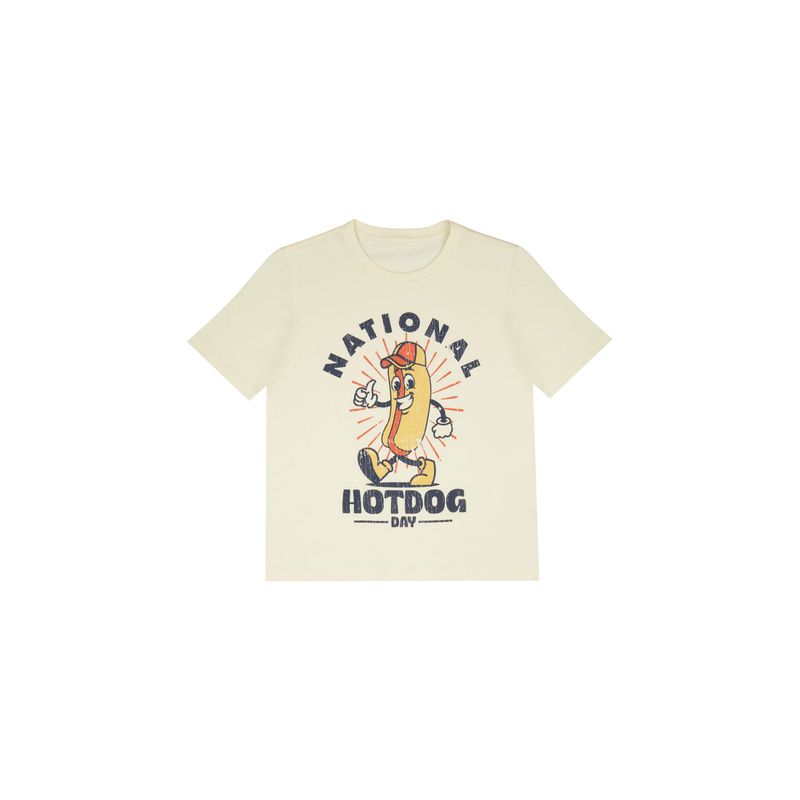 TENNIS - Camiseta crudo con estampado para niño