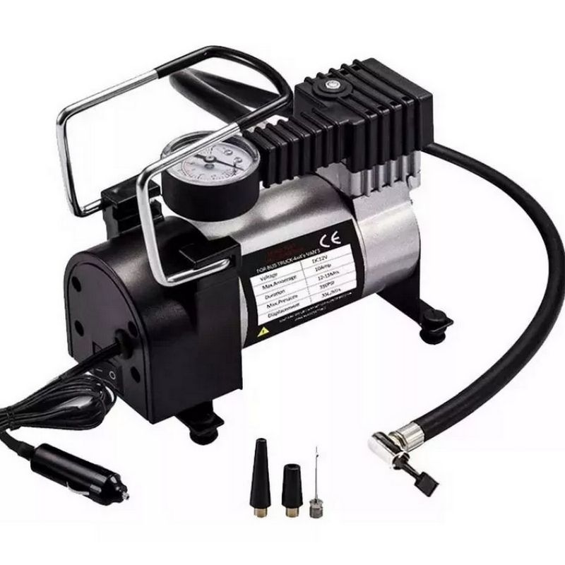 GENERICO - Mini Compresor Metalico Aire 12v Llantas Balones Colchones