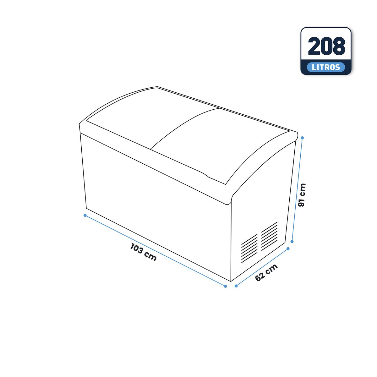 E STAR - Congelador Horizontal 246 Litros Totales 110V Dual E-STAR