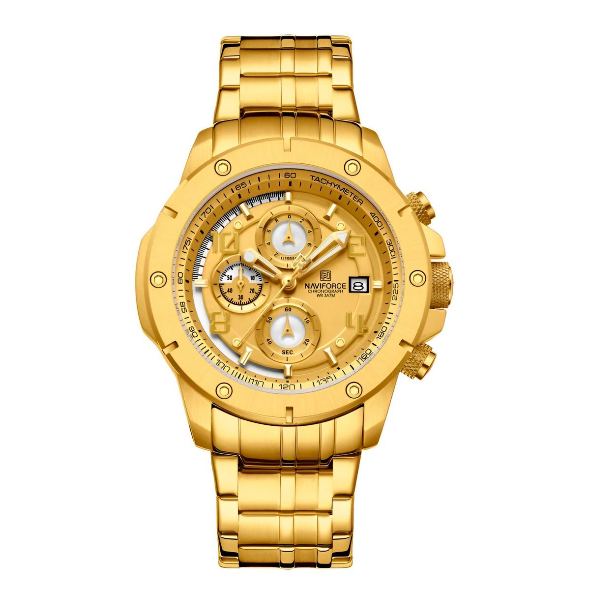 NAVIFORCE - Reloj Naviforce Casual Nf8056 Crono Hombre Acero+ Estuche