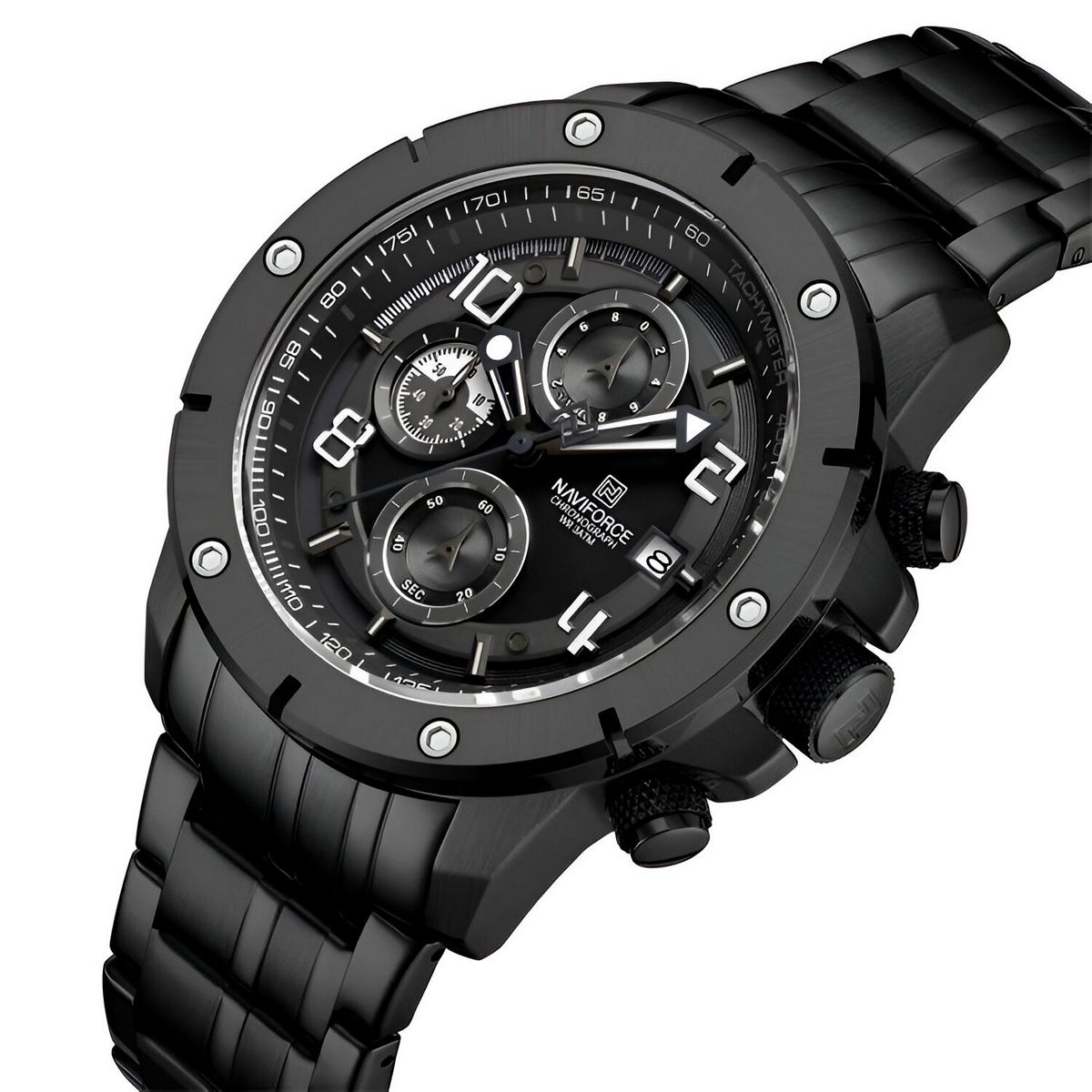 NAVIFORCE - Reloj Naviforce Casual Nf8056 Crono Hombre Acero+ Estuche