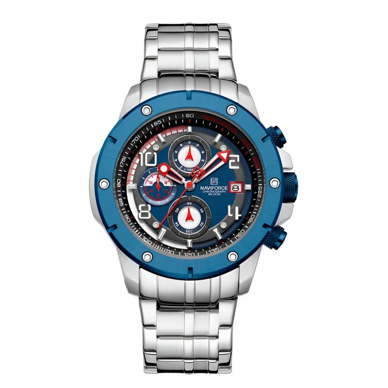 NAVIFORCE - Reloj Naviforce Casual Nf8056 Crono Hombre Acero+ Estuche