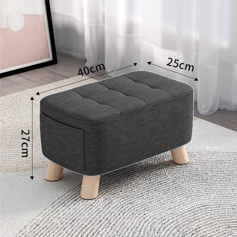 DISEÑOS RAMONA'S - Puff Posa Pie Con Bolsillo Dark Grey