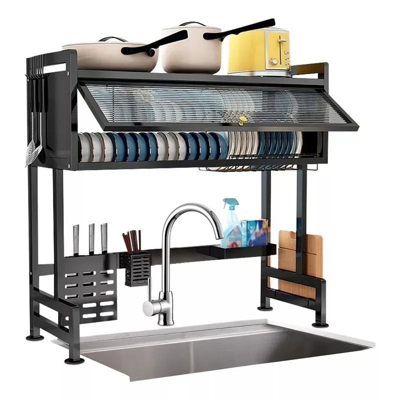 GENERICO - Organizador Y Escurridor Platos Loza Con Tapa 85 Cm
