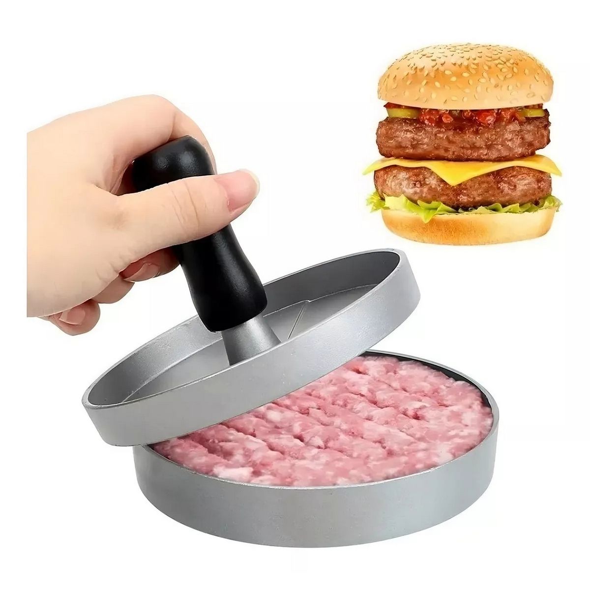 GENERICO - Molde Para Hamburguesas Individual - Plancha Press Carne