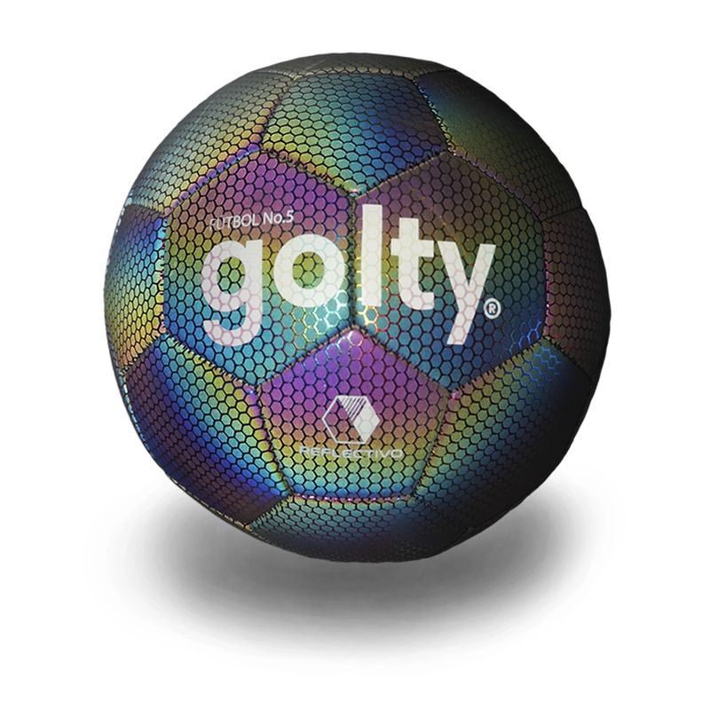 GOLTY - BALÓN DE FÚTBOL RECREATIVO REFLECTIVO GOLTY No5 COSIDO A MAQ
