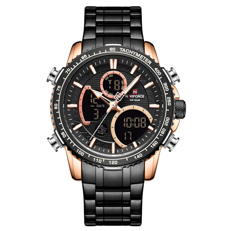 NAVIFORCE - Reloj Naviforce Casual Nf9182 Crono Hombre Acero+ Estuche
